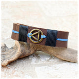 Custom Engraved AA leather bracelet