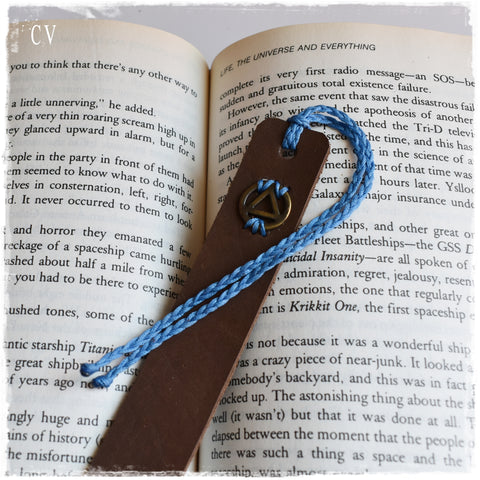 Personalized Alcoholics Anonymous Leather Bookmark