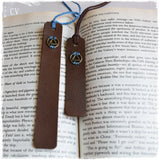 Custom Engraved Leather AA Bookmarks