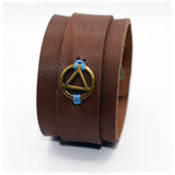Alcoholics Anonymous Leather Cuff Bracelet