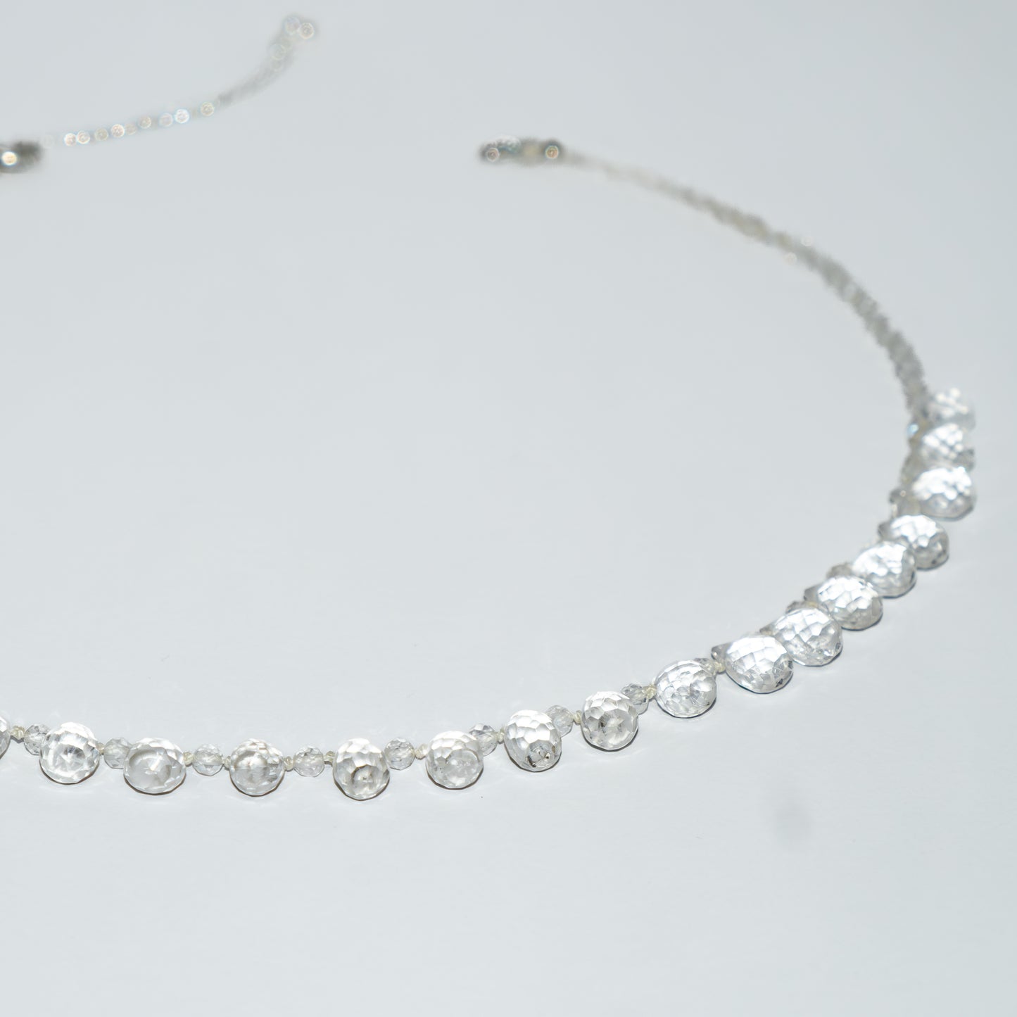 Crystal Quartz Teardrops Necklace