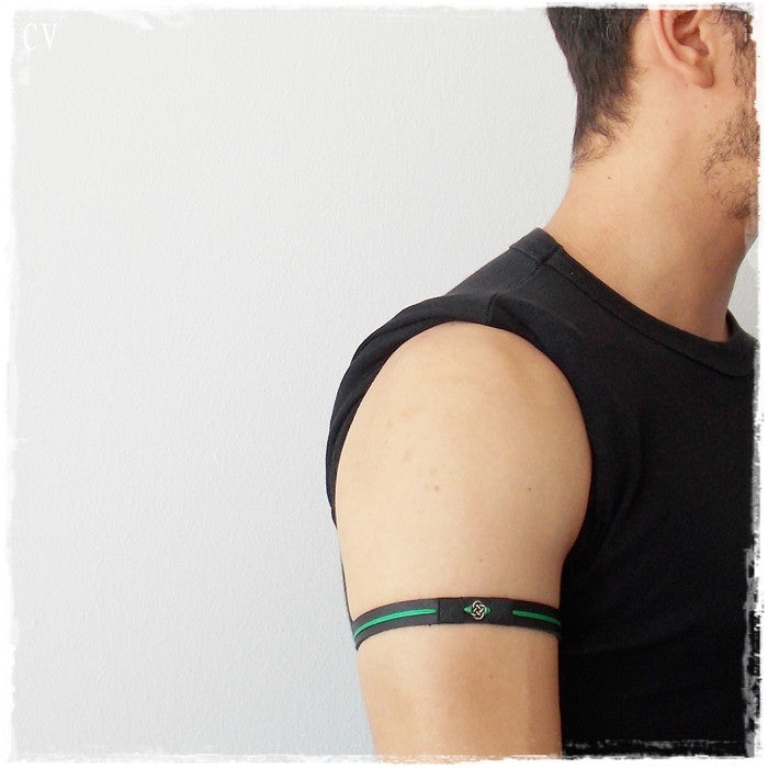 Leather upper top arm band