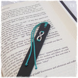 Leather Anniversary Infinity Bookmark ~