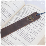 Traveller's Engraved Leather Bookmark