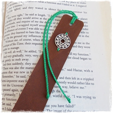 Heart Chakra Leather Bookmark