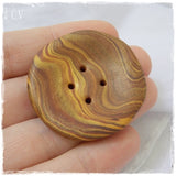 Gold Copper Polymer Clay Button
