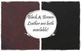 Brown and Black Leather - Custom Engraved Leather Collars