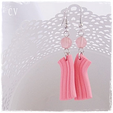 Coral Polymer Clay Earrings