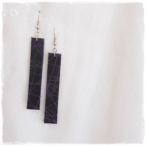 Gothic Bar Leather Earrings – The C2V Brand