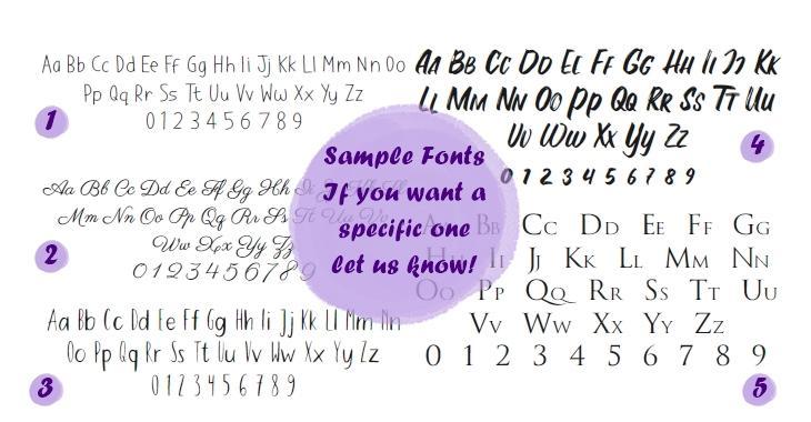 Font Options - Personalized Christmas Ornament