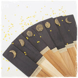 Engraved Moon Phases Wooden Bookmarks
