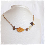 Gold Leaf Polymer Clay Necklace