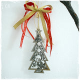 2023 - Love, Joy, Luck Christmas Wooden Tree Ornament