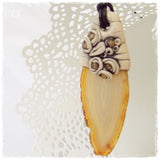 Agate Slice Polymer Clay Necklace