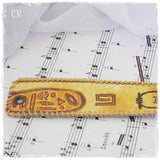 Decoupage Leather Cuff Bracelet Inspired By Egypt