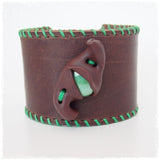 Handmade Brown Leather Cuff Bracelet