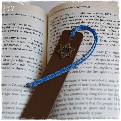 Star of David Leather Bookmark