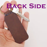 Custom Quote Leather Keychain