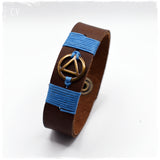 AA Personalized Leather Bracelet
