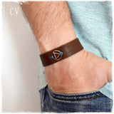 Personalized AA Leather Bracelet