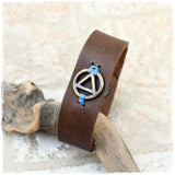 AA Recovery Leather Bracelet
