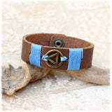 AA Custon Engraved Leather Bracelet