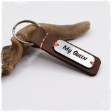 My Queen - Personalized Leather Keychain