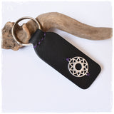 crown chakra leather keychain