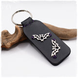 Gothic Personalized Leather Keychain