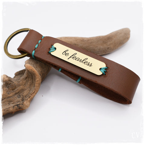 be fearless Custom Engraved Keychain