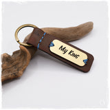My King - Personalized Leather Keychain
