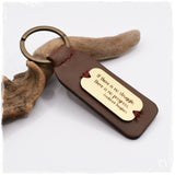 Custom Engraved Leather Keychain