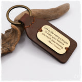 Custom Engraved Leather Keychain