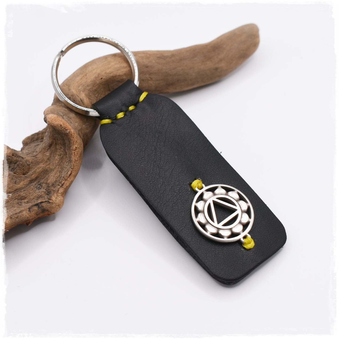 Solar Plexus Leather Keychain