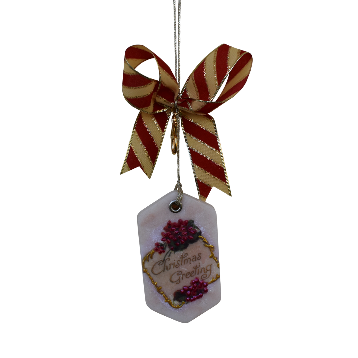 "Christmas Greetings" - 2026 Good Luck Wax Tablet Ornament