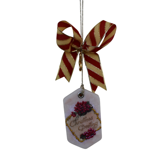 "Christmas Greetings" - 2026 Good Luck Wax Tablet Ornament