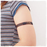 Infinity Upper Arm Leather Bracelet