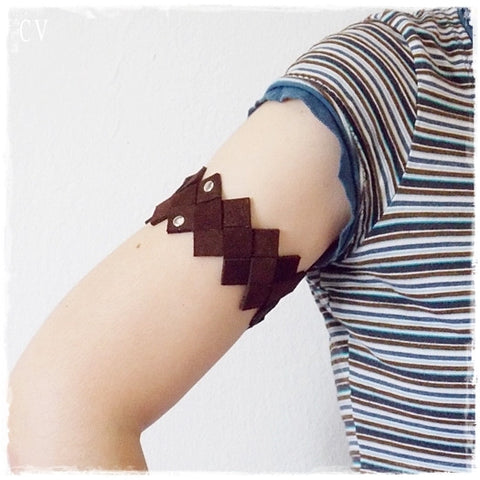 Cosplay Brown Leather Armband