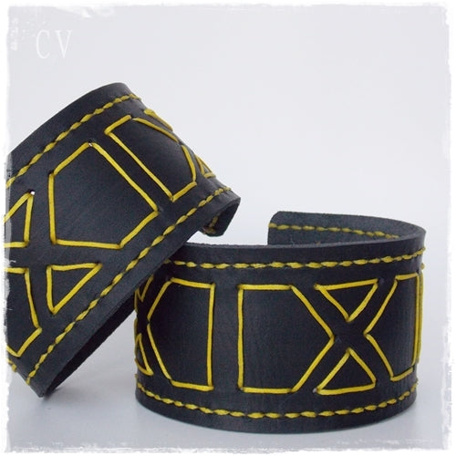 Geometric Leather Armlet