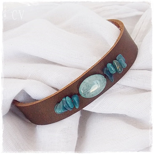 Kyanite & Aquamarine Upper Arm Bracelet