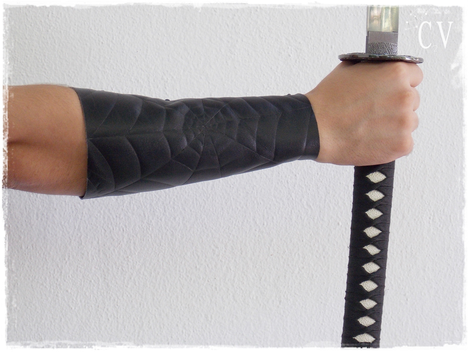 Archery Black Leather Bracer