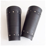 Black Leather Bracers