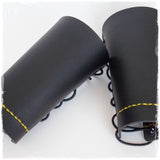 Black Leather Bracers