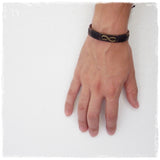 Infinity Couples Leather Bracelet Cuff