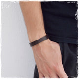 Classic Brown Leather Bracelet Cuff For Him