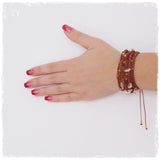 Beaded Multi-Wrap Extra Long Crochet Bracelet