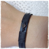 Gothic Leather Bracelet Cuff