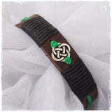 Celtic Love Knot Leather Upper Arm Bracelet