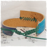 Tribal Yoga Painted Leather Bracelet