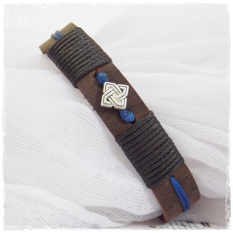PERSONALIZED Celtic Leather Bracelet